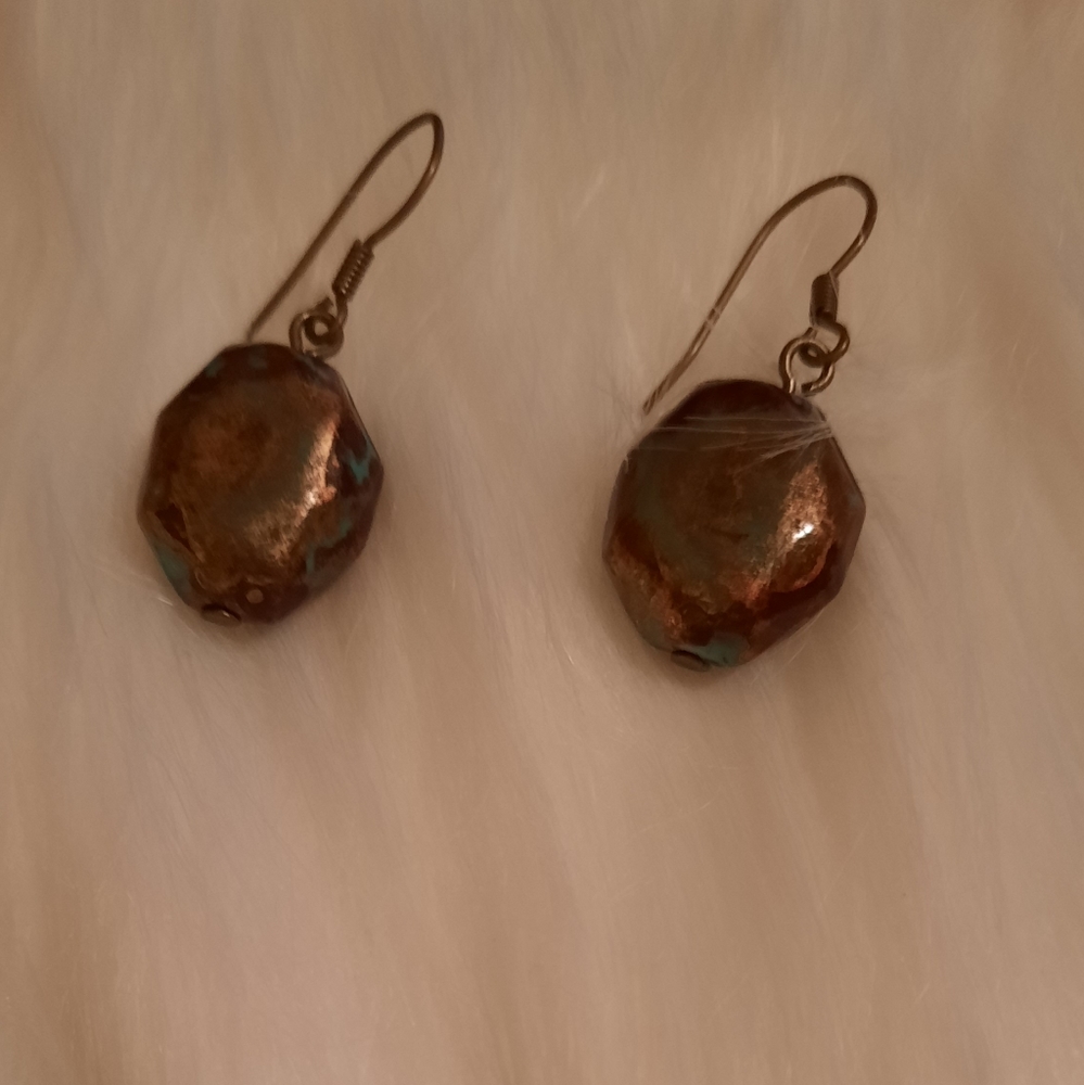Boho bead xtra long necklace and matching earrings GUC - Picture 8 of 13